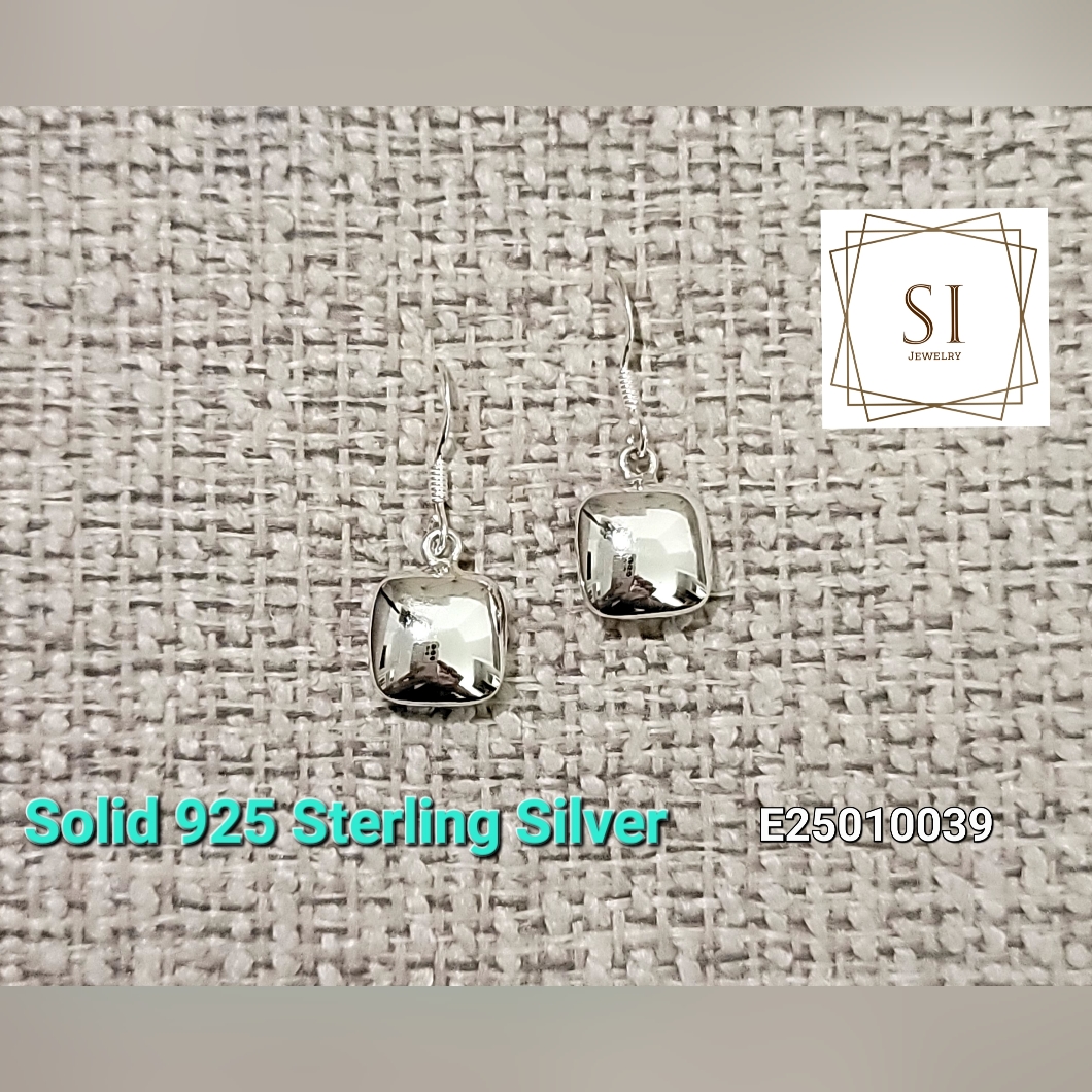 Real Solid Genuine 925 Sterling Silver Drop Earrings Designer Style 17$
